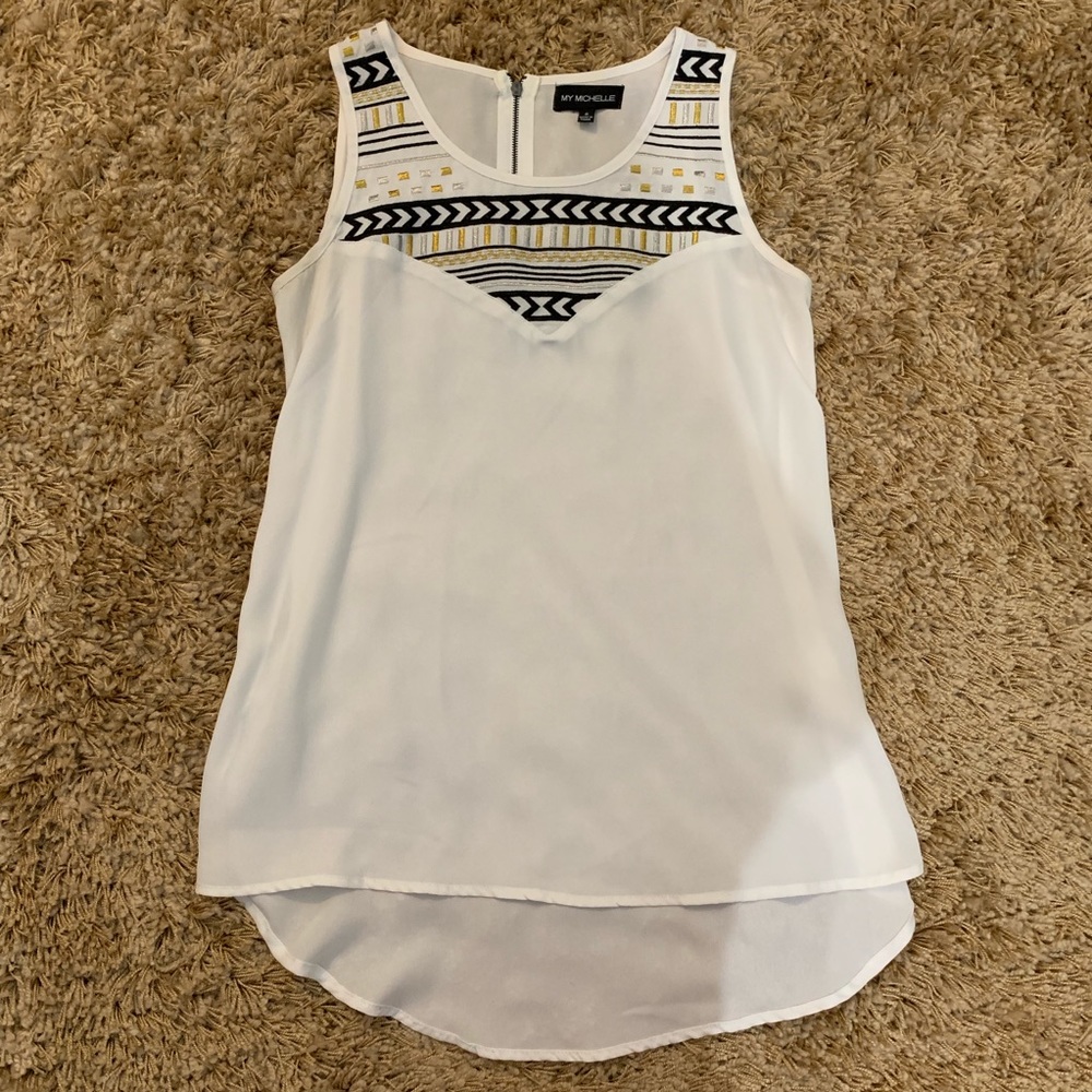 White Sleeveless Top
